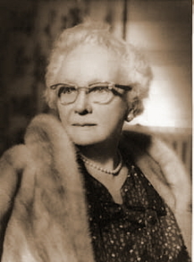 Black and white image of Grace E Hoag